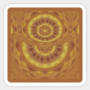 Orange Sunflower Mandala Mosaic Sticker